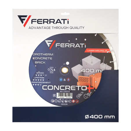 Tarcza diamentowa tnąca Ferrati CONCRETO PLUS fi 400mm