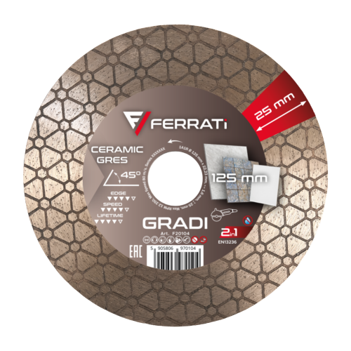 Tarcza diamentowa tnąca/szlifująca Ferrati GRADI fi 125mm