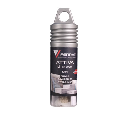 Otwornica diamentowa Ferrati ATTIVA (Długa) fi 12mm na szlifierkę