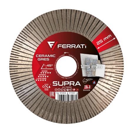 Tarcza diament tnąca/szlifująca Ferrati SUPRA 125mm