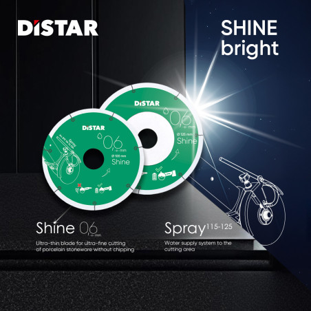 Tarcza diamentowa Distar SHINE 125x0,6mm b. cienka