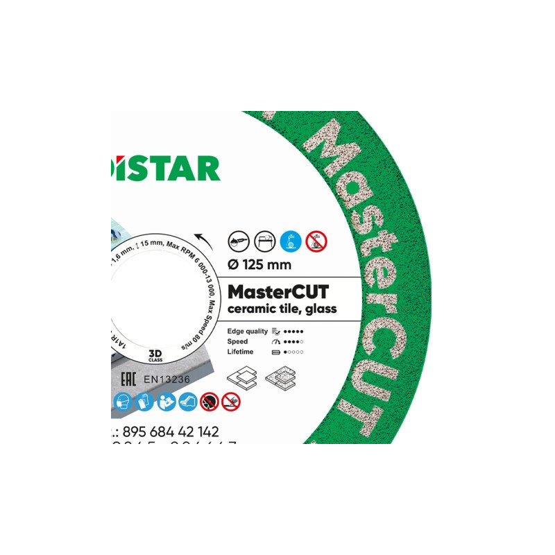Tarcza diament Distar Master Cut 125mm na sucho/na mokro