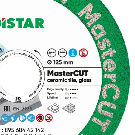 Tarcza diament Distar Master Cut 125mm na sucho/na mokro