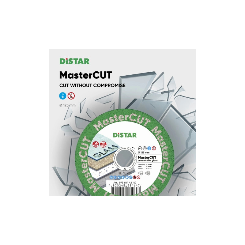 Tarcza diament Distar Master Cut 125mm na sucho/na mokro
