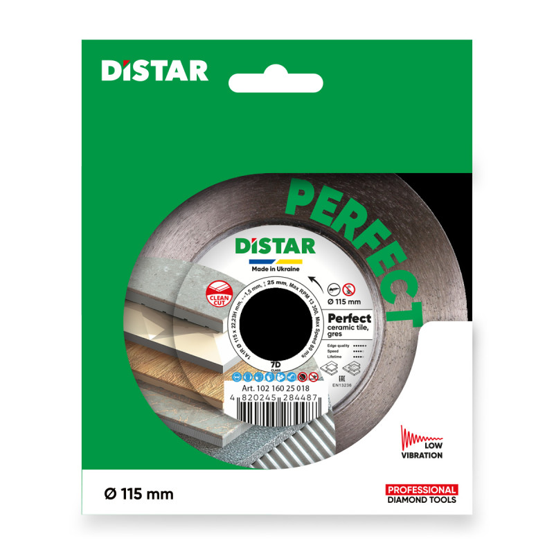 Tarcza diamentowa Distar PERFECT fi 115mm do gresu