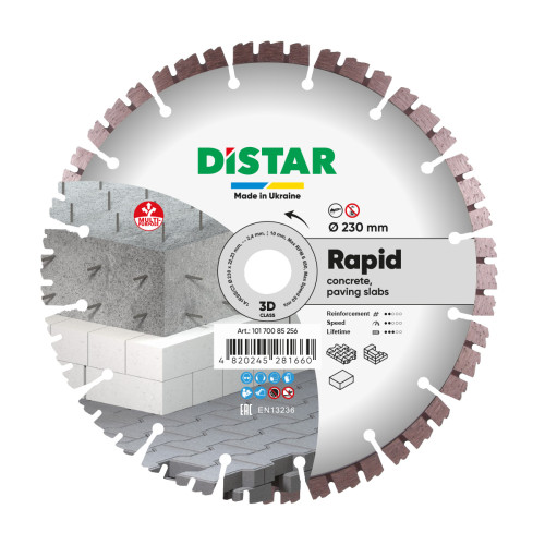 Tarcza diamentowa do cięcia betonu Distar, Rapid 230mm