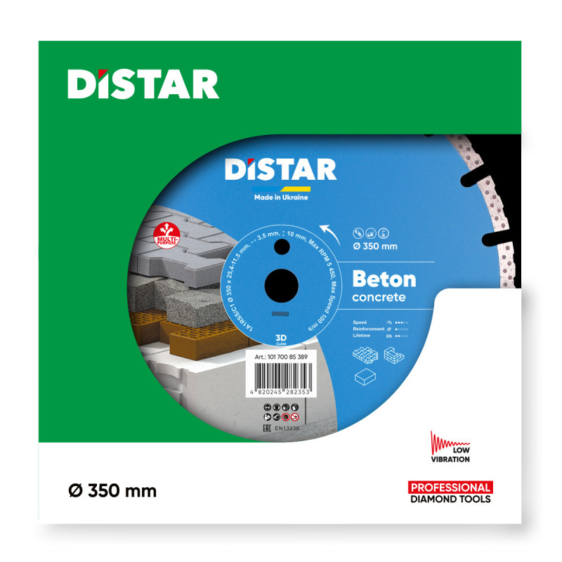 Tarcza diamentowa Distar, Beton fi  350mm