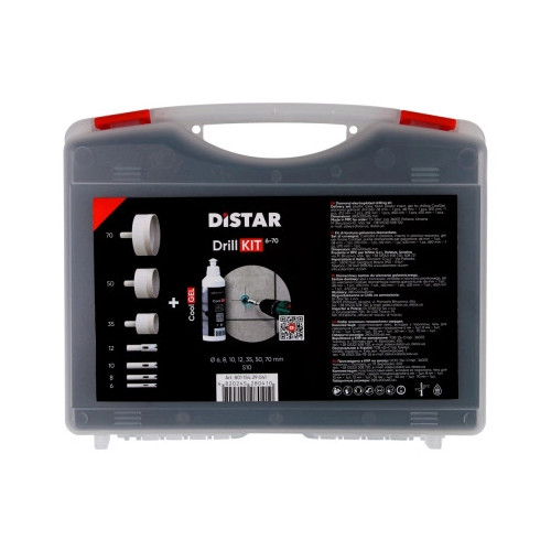 Zestaw wierteł do gresu Distar Drill KIT 6-70