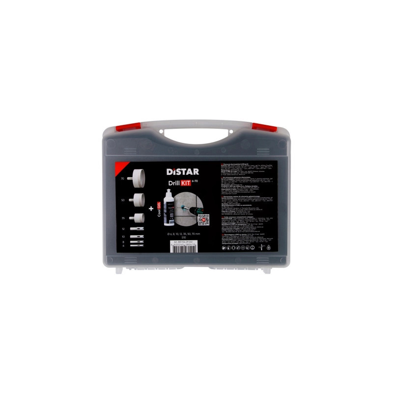 Zestaw wierteł do gresu Distar Drill KIT 6-70