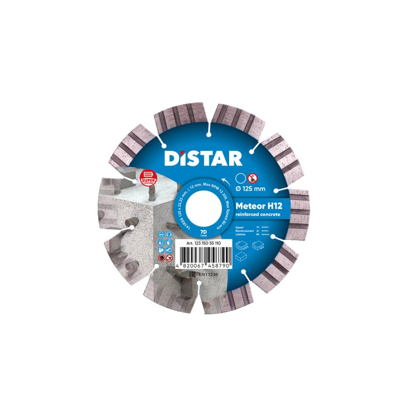 Tarcza diamentowa Distar METEOR H12, fi 125 do betonu