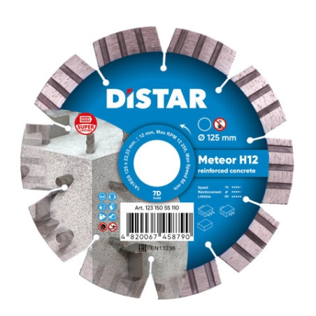 Tarcza diamentowa Distar METEOR H12, fi 125 do betonu