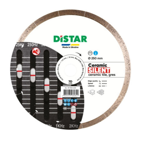 Tarcza diamentowa Distar Ceramic Silent fi 250mm