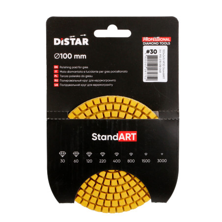 Tarcza polerska na rzep diament Distar P30 fi100mm