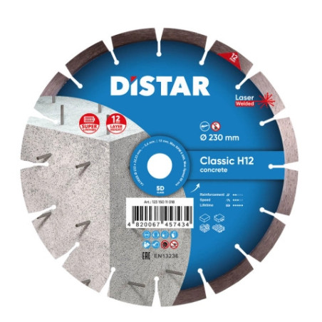 Tarcza diamentowa Distar Classic 230 do betonu