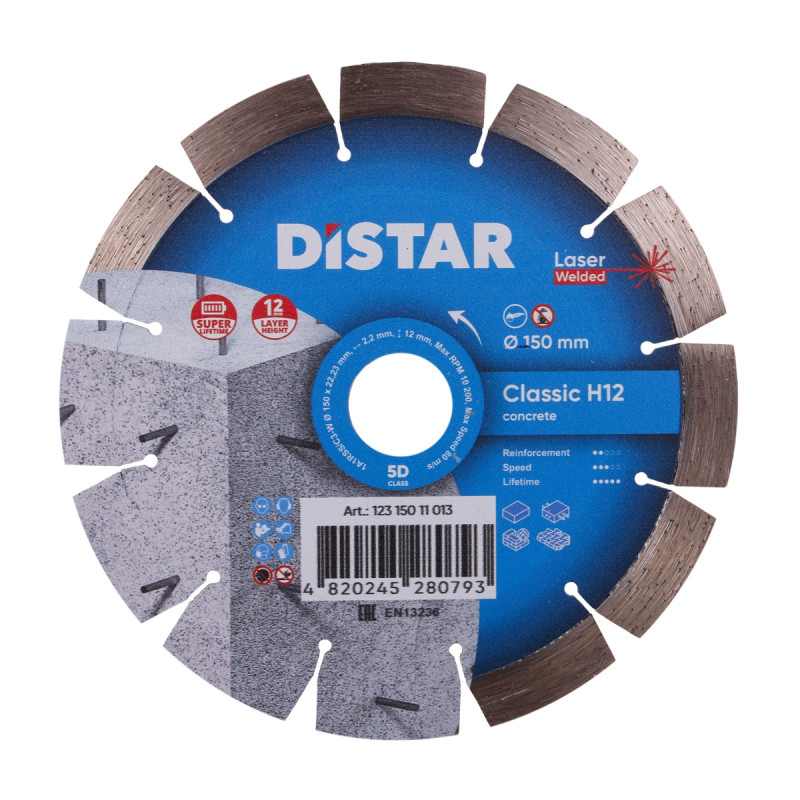 Tarcza diamentowa Distar Classic 150 do betonu