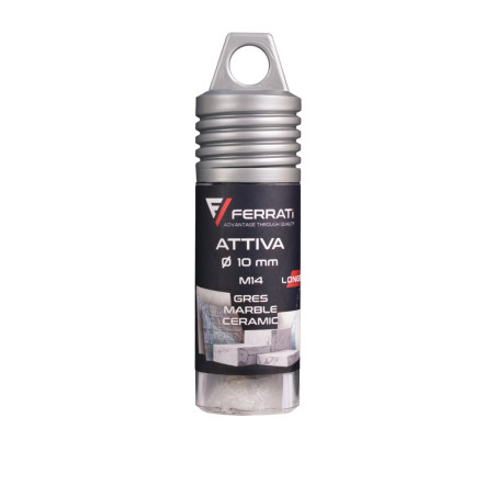 Otwornica diamentowa Ferrati ATTIVA (Długa) fi 10mm na szlifierkę