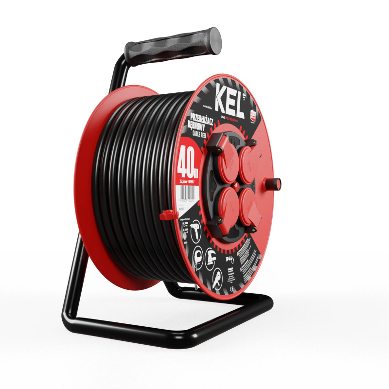 Przedłużacz bębnowy 40m 3x2,5 KEL W-97923