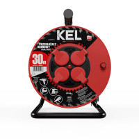 Przedłużacz bębnowy 30m 3x2,5 KEL W-97922