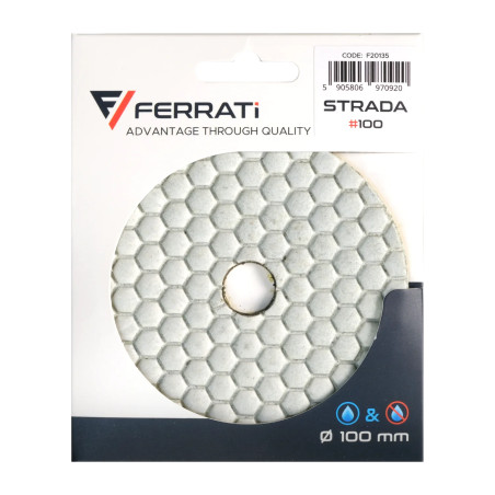 Pad polerski 100mm o gradacji 100 FERRATI STRADA100