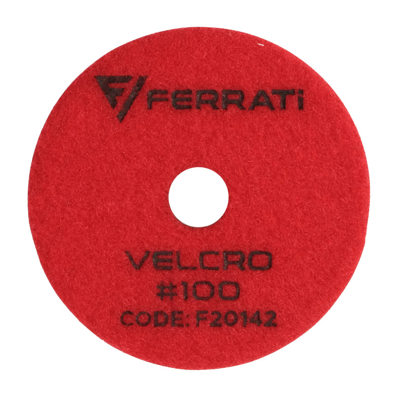Pad polerski 100mm o gradacji 100 FERRATI VELCRO100