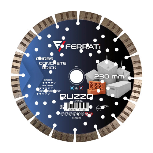 Tarcza diamentowa tnąca Ferrati RUZZO fi 230mm