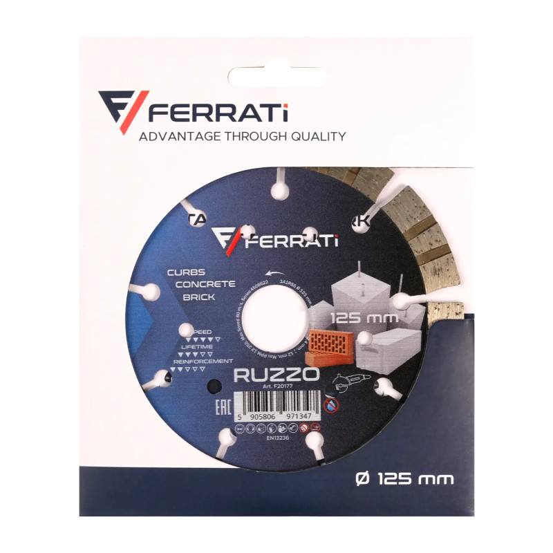 Tarcza diamentowa tnąca Ferrati RUZZO fi 125mm