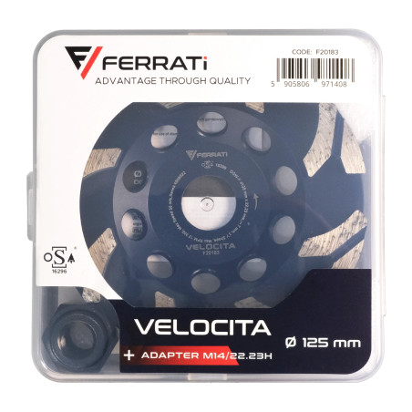 Tarcza diament garnkowa szlif. FERRATI VELOCITA fi 125mm