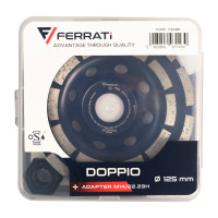 Tarcza diament garnkowa szlif. FERRATI DOPPIO fi 125mm