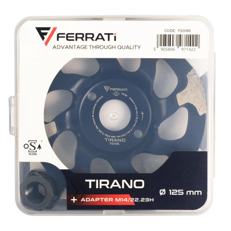 Tarcza diament garnkowa szlif. FERRATI TIRANO fi 125mm