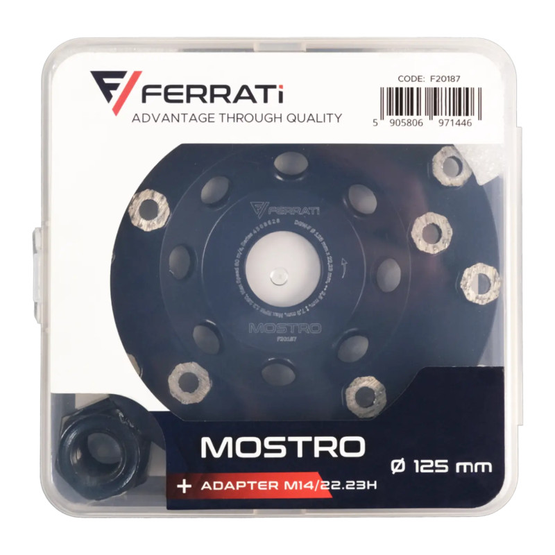 Tarcza diament garnkowa szlif. FERRATI MOSTRO fi 125mm