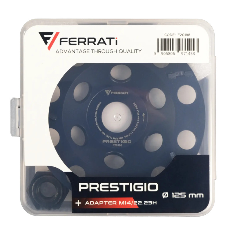 Tarcza diament garnkowa szlif. FERRATI PRESTIGO fi 125mm