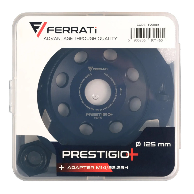 Tarcza diament garnkowa szlif. FERRATI PRESTIGO PLUS fi 125mm