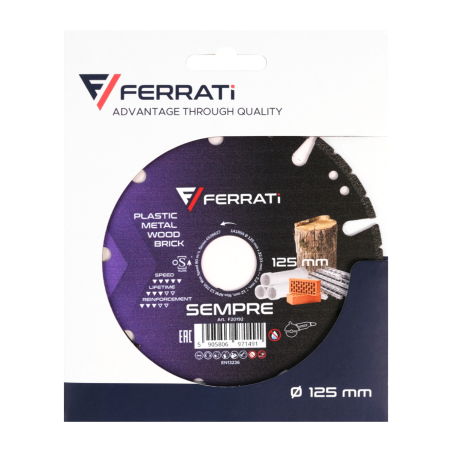 Tarcza diament tnąca mat. bud. FERRATI SEMPRE PLUS fi 125mm