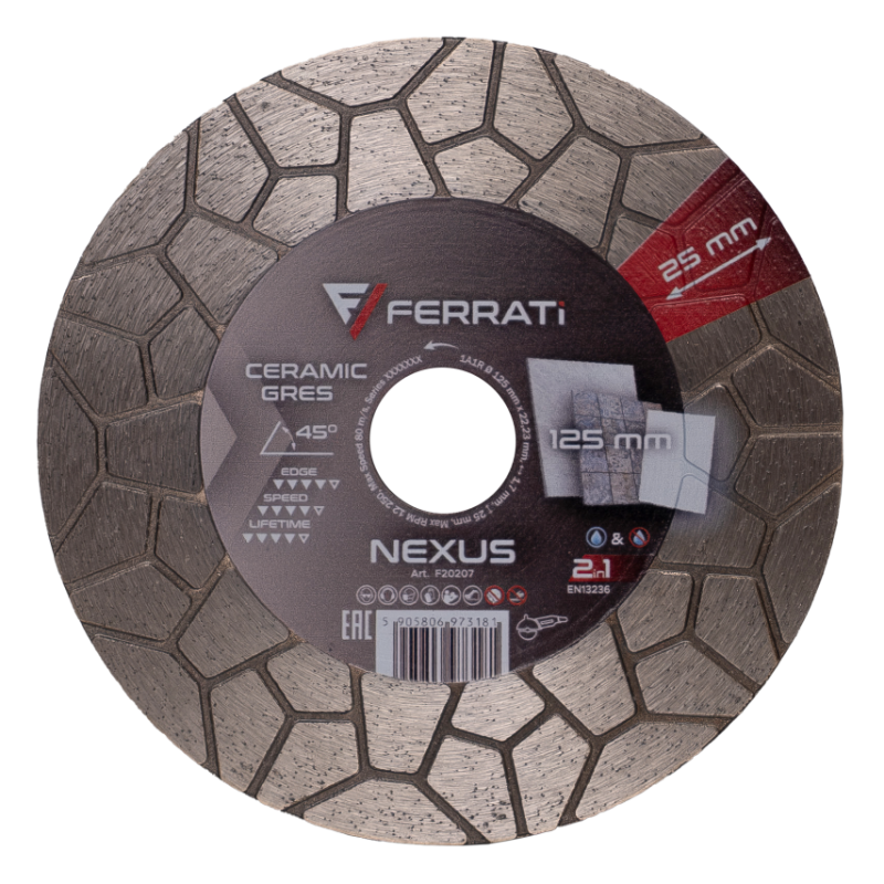 Tarcza diament tnąca/szlifująca FERRATI NEXUS fi 125mm