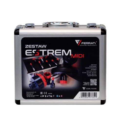 Zestaw otwornic diament do gresu Ferrati ESTREM MIDI