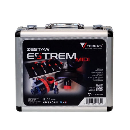 Zestaw otwornic diament do gresu Ferrati ESTREM MIDI